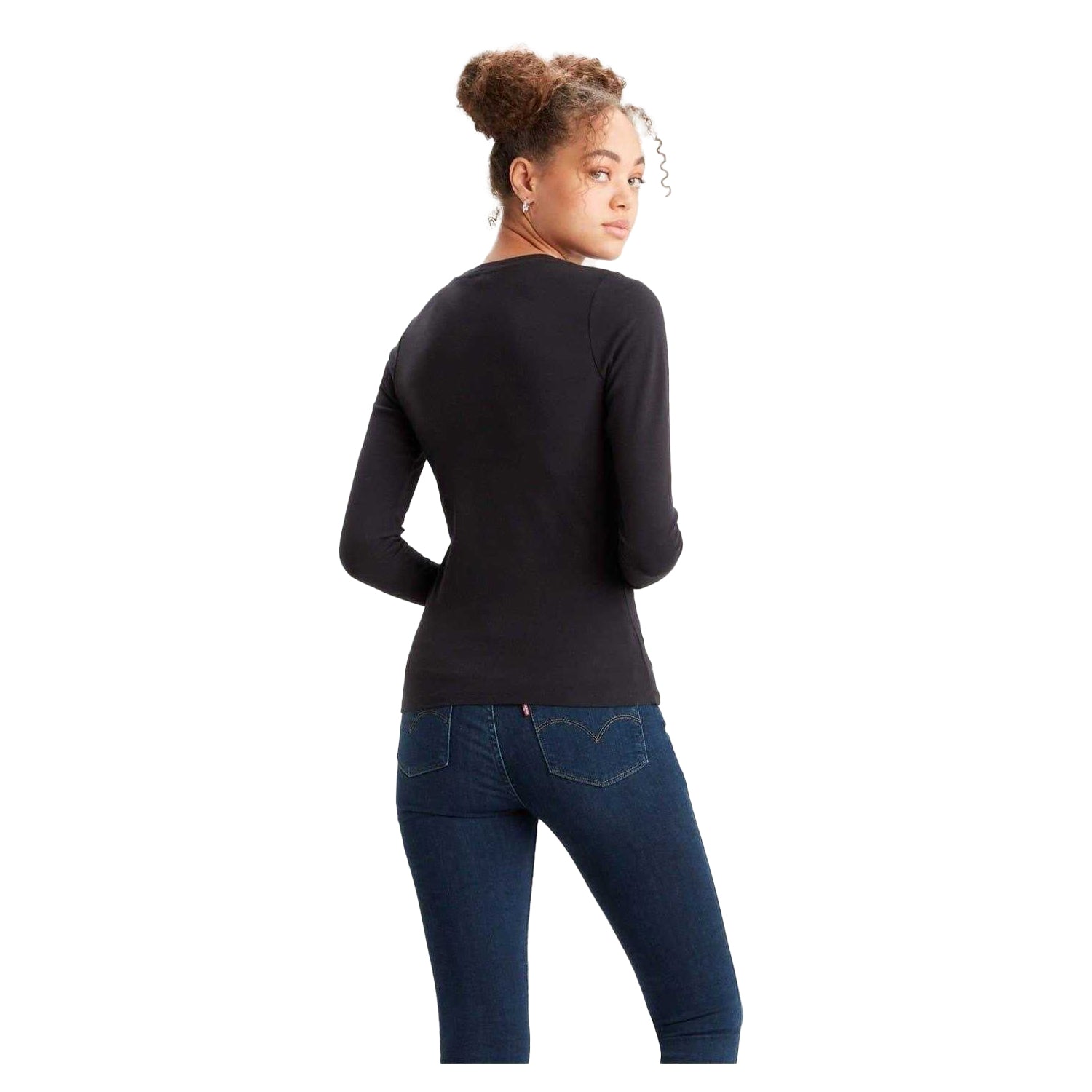 Caviar - Back - Levis Womens-Ladies Cotton Long-Sleeved T-Shirt
