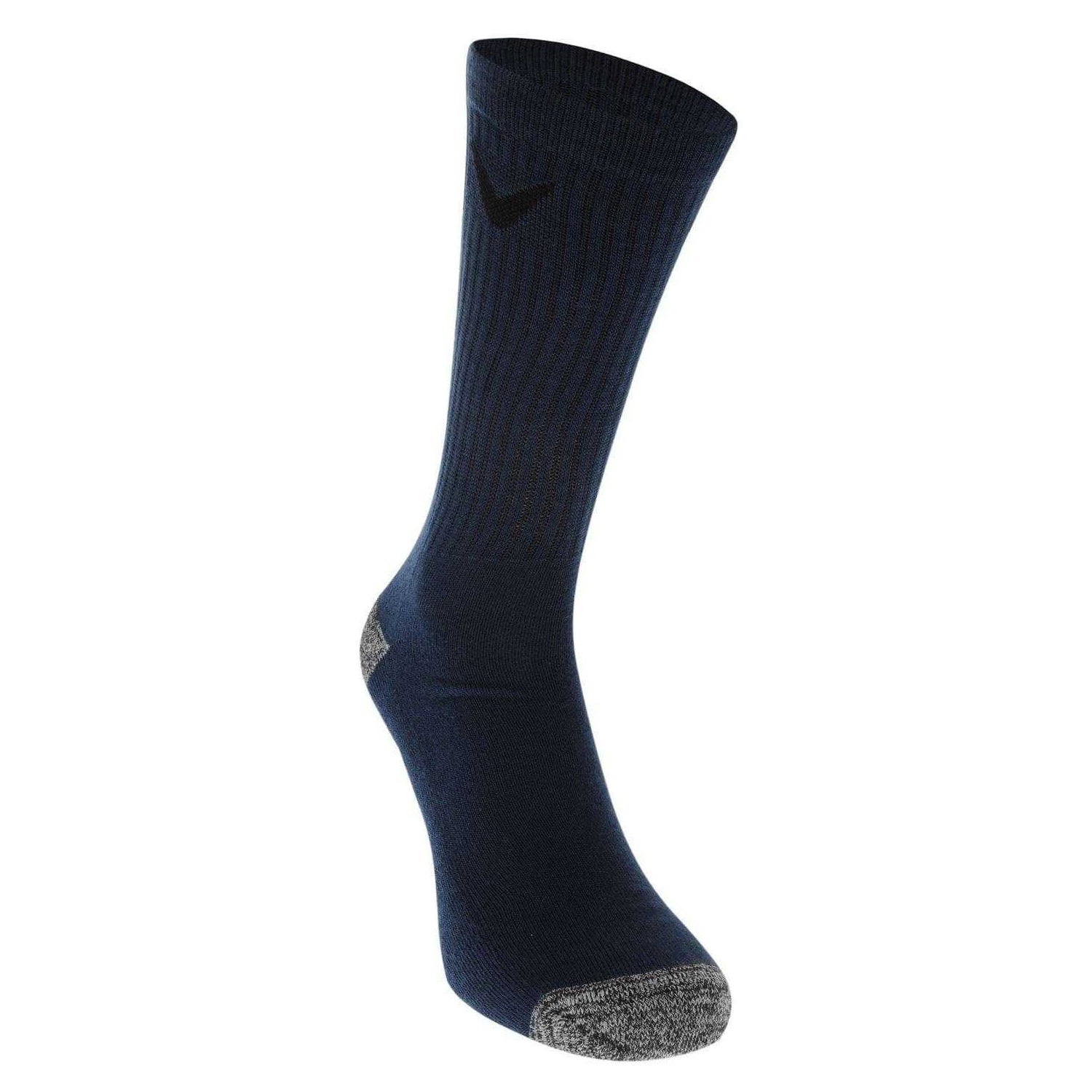 Black-Grey-Navy - Side - Callaway Mens Cushioned Crew Socks (Pack of 3)