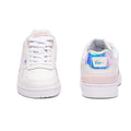 White-Pink - Side - Lacoste Womens-Ladies T-Clip Leather Trainers