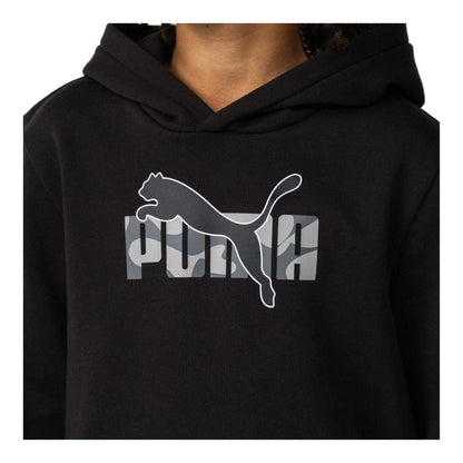 Black - Side - Puma Boys Brushed Fleece Hoodie