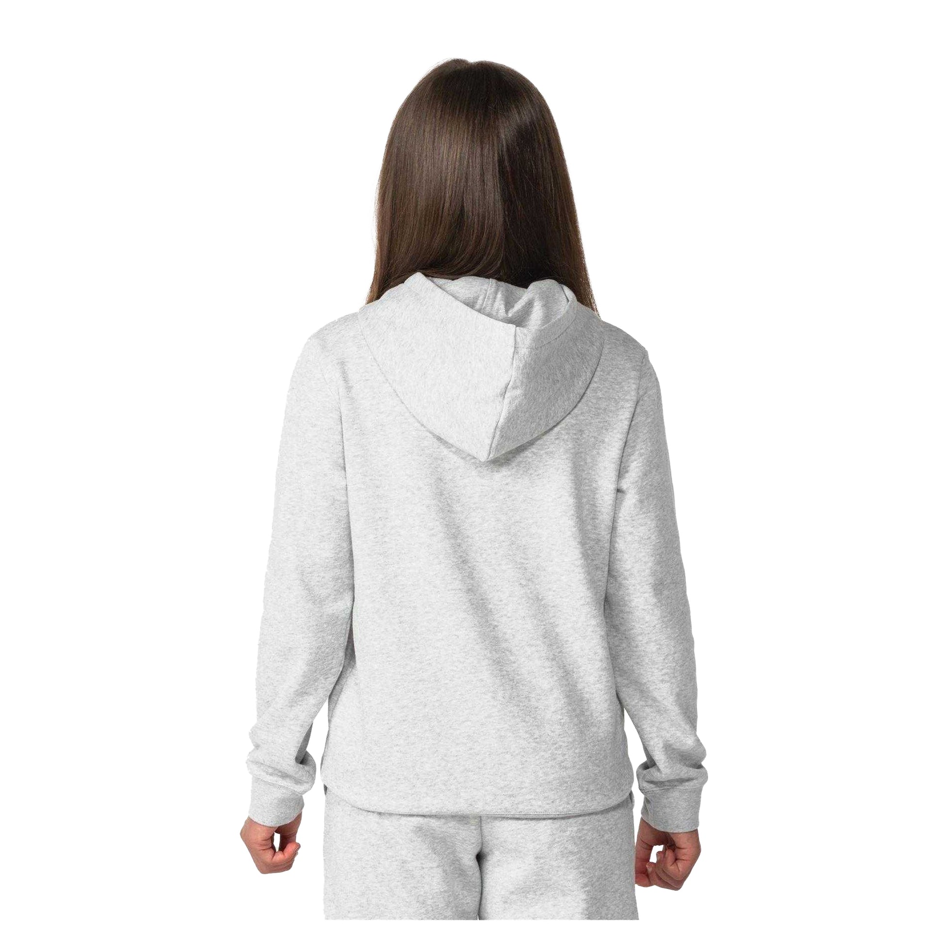 Grey - Back - Puma Boys Brushed Fleece Hoodie