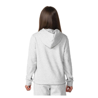 Grey - Back - Puma Boys Brushed Fleece Hoodie