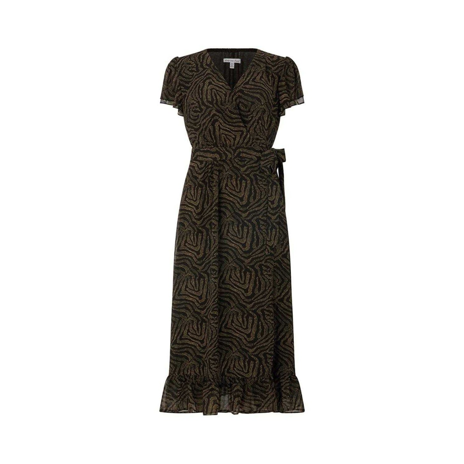 Black - Front - Lily And Lionel Womens-Ladies Devina Midi Wrap Dress