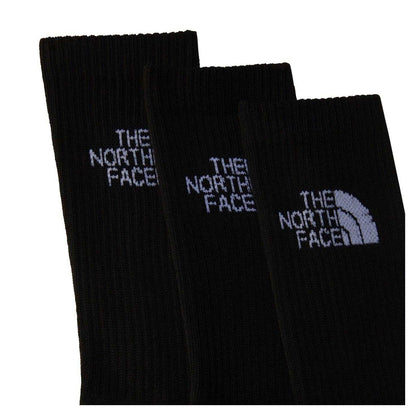 Black - Back - The North Face Unisex Adult Cushioned Sport Crew Socks (Pack of 3)