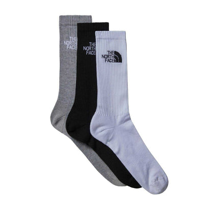 Black-White-Grey - Front - The North Face Unisex Adult Cushioned Sport Crew Socks (Pack of 3)