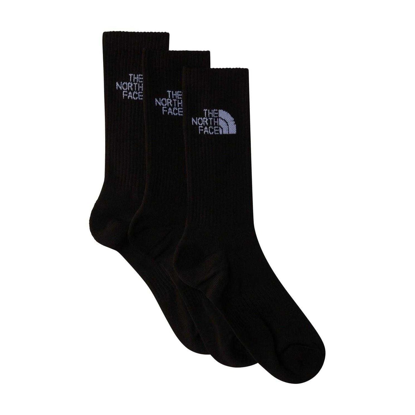 Black - Front - The North Face Unisex Adult Cushioned Sport Crew Socks (Pack of 3)