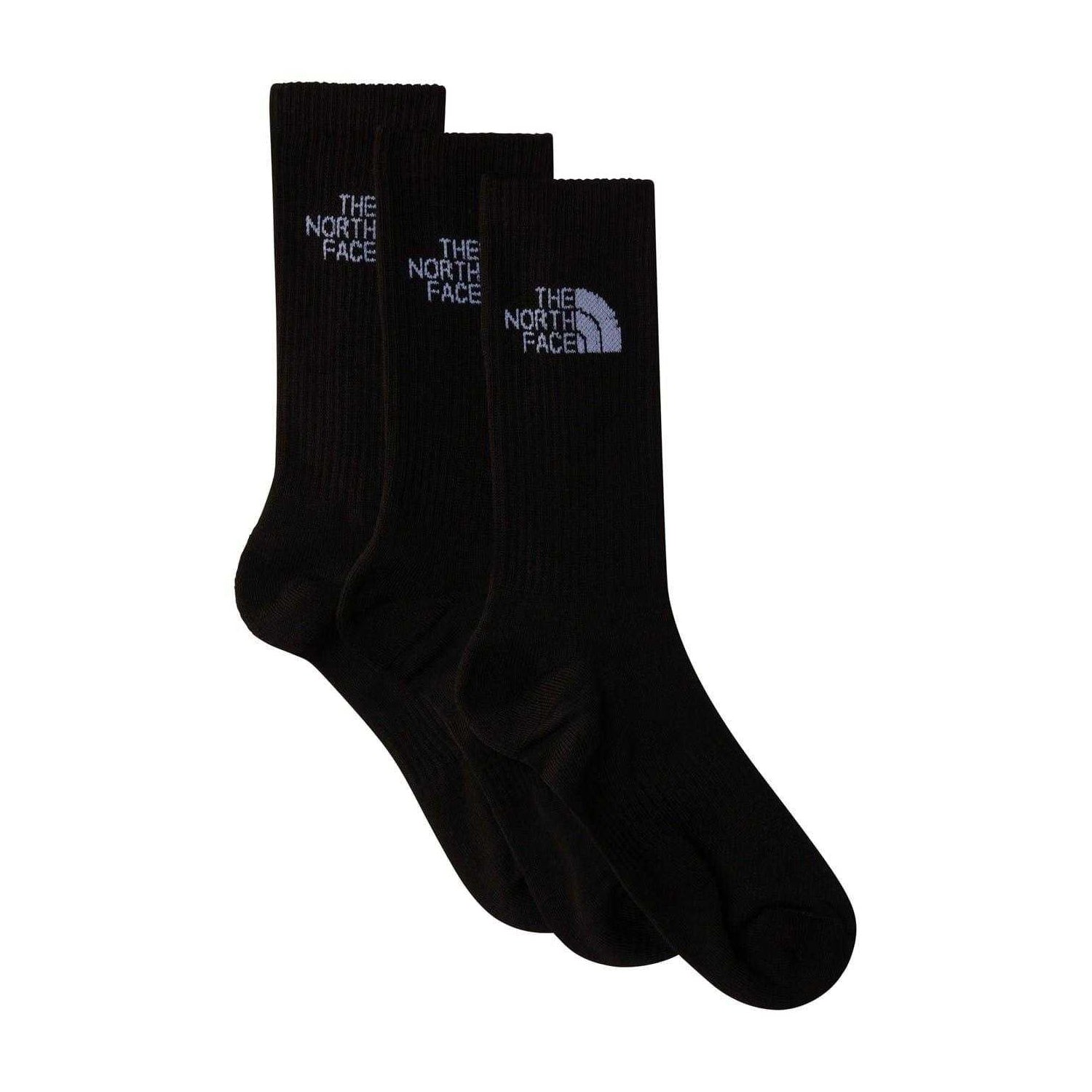 Black - Front - The North Face Unisex Adult Cushioned Sport Crew Socks (Pack of 3)