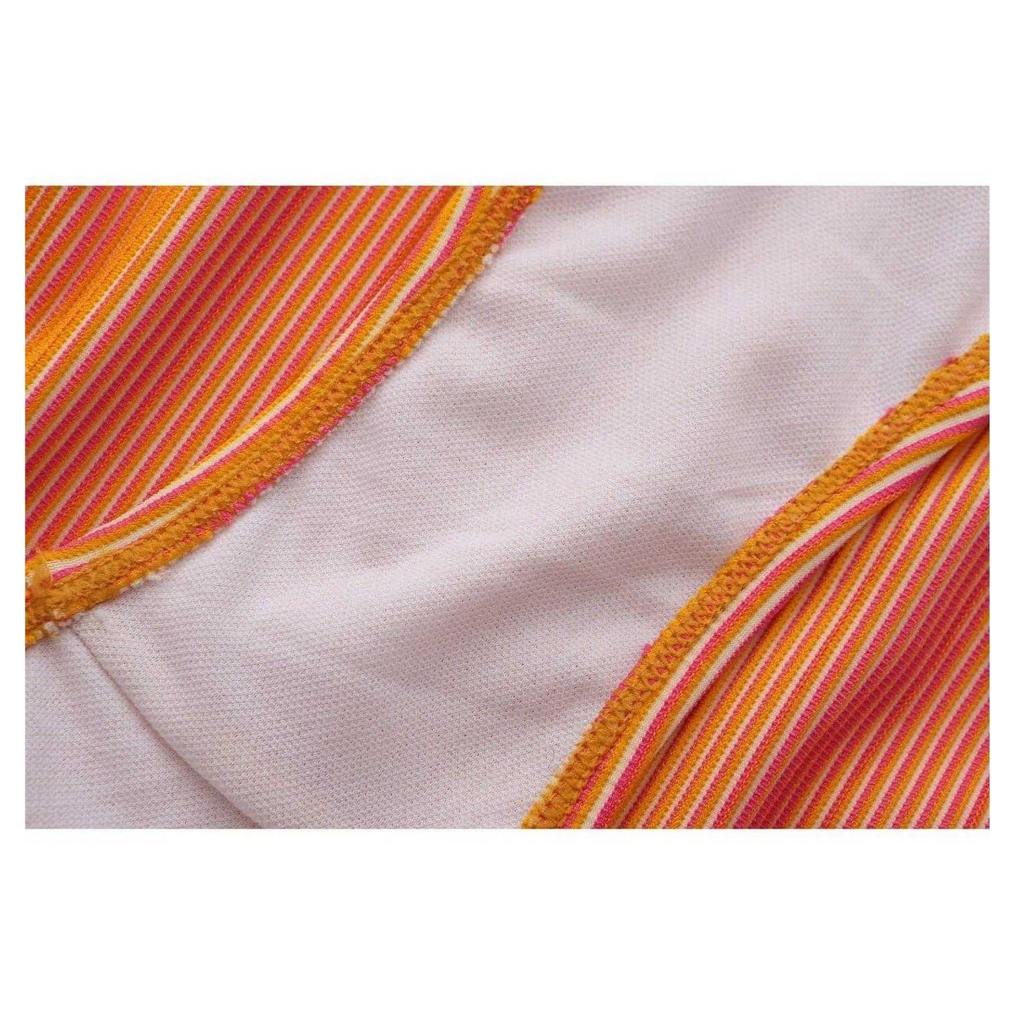 Pink-Orange - Side - Star Girls Contrast Striped Ruffles One Piece Swimsuit