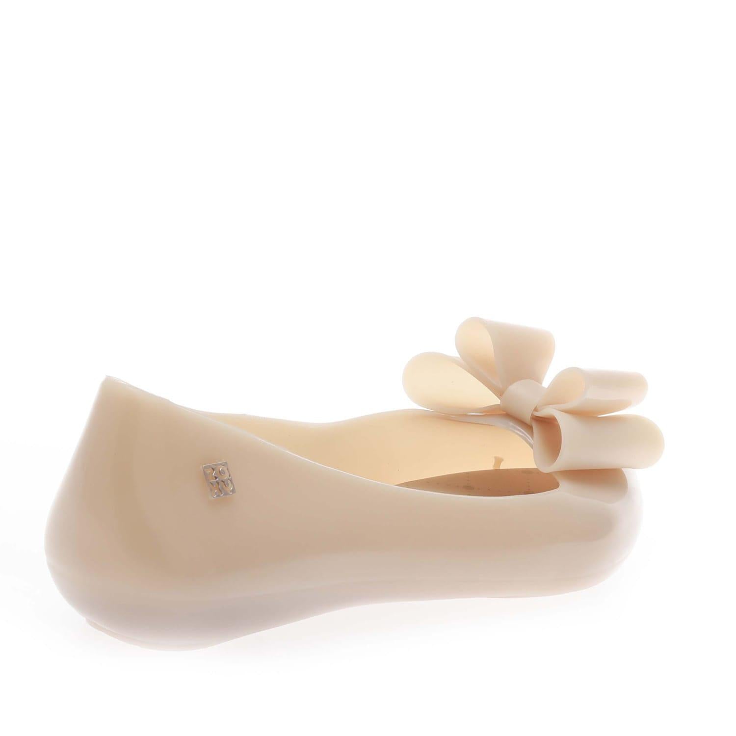 Ivory - Back - Zaxy Womens-Ladies Pop Bow Classic Pumps