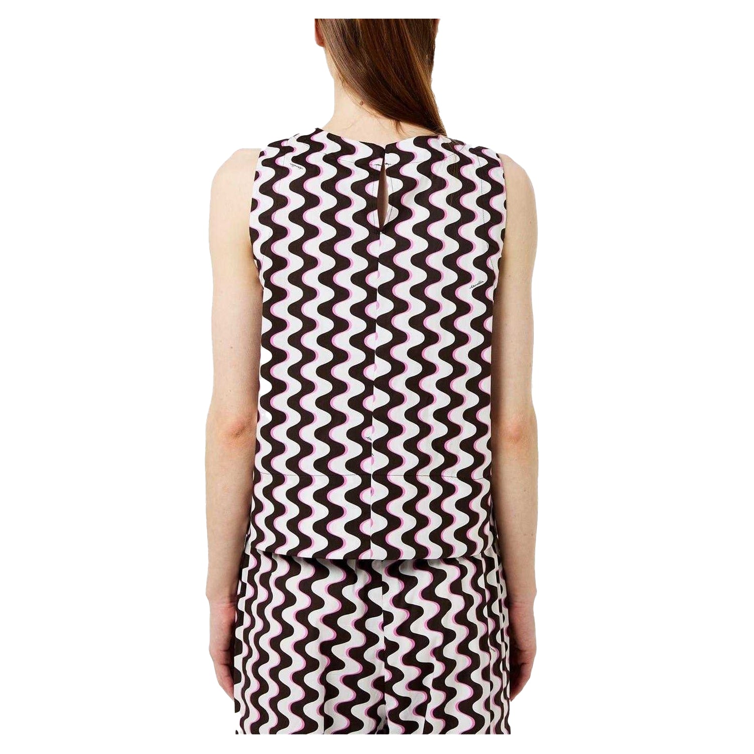 Chocolate - Back - Marella Womens-Ladies Crew Neck Regular Blouse