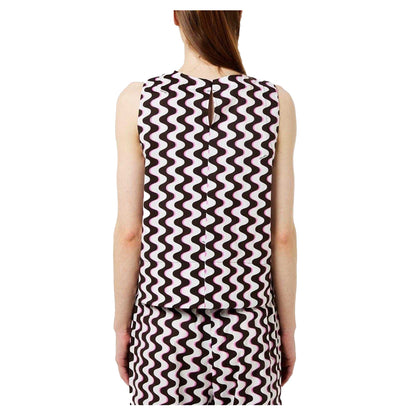 Chocolate - Back - Marella Womens-Ladies Crew Neck Regular Blouse