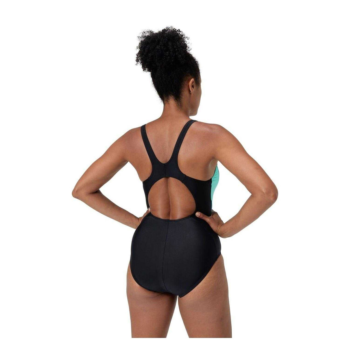 Turquoise - Back - Speedo Womens-Ladies 2.0 Colour Block One Piece Swimsuit