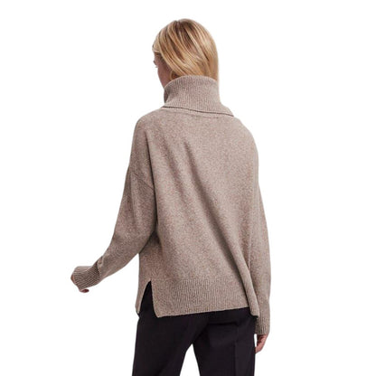 Sepia - Back - Vero Moda Womens-Ladies Doffy Cowl Neck Relaxed Fit Top
