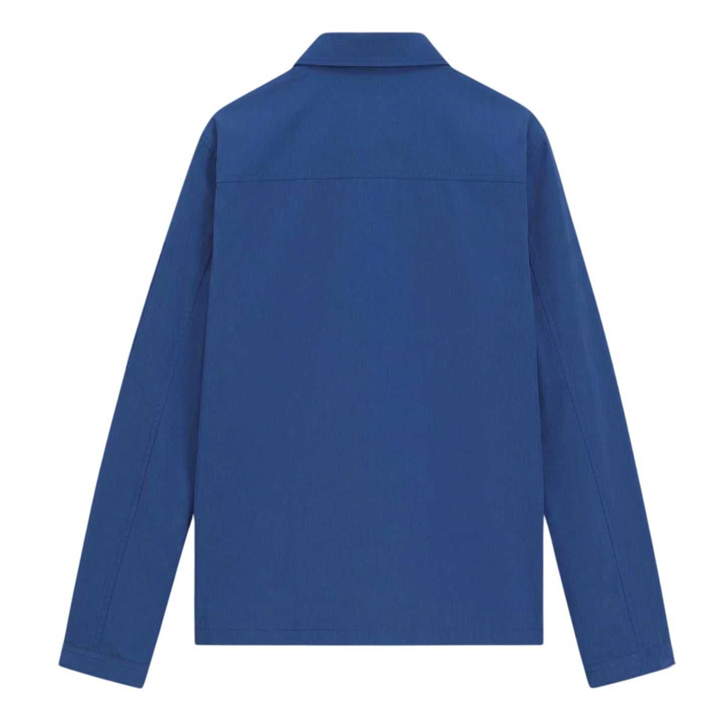 Medium Blue - Back - Hugo Mens Logo Cotton Overshirt