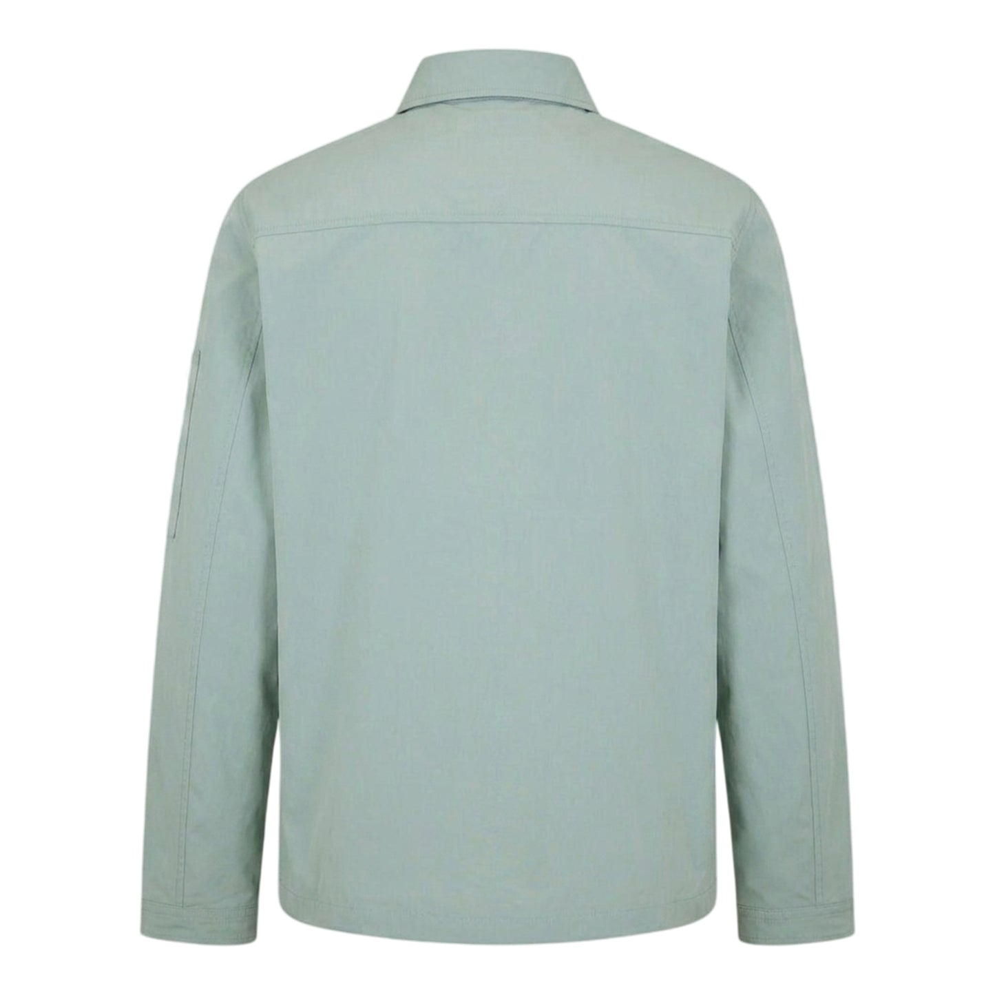 Light Green - Back - Hugo Mens Logo Cotton Overshirt
