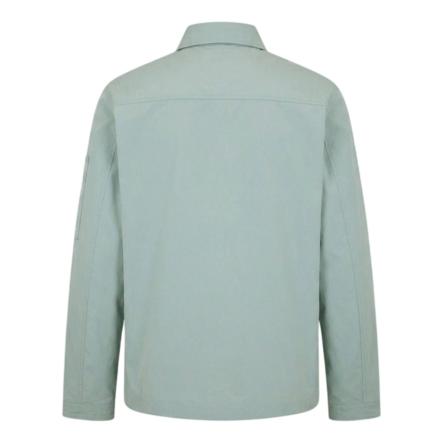 Light Green - Back - Hugo Mens Logo Cotton Overshirt