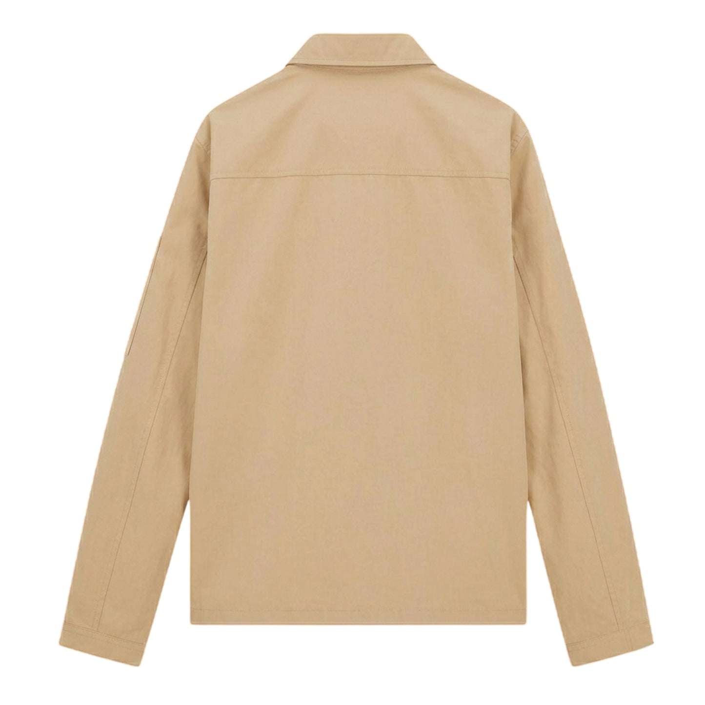 Medium Beige - Back - Hugo Mens Logo Cotton Overshirt