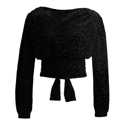 Black - Front - Boss Womens-Ladies Edevory Devore Wrap Top