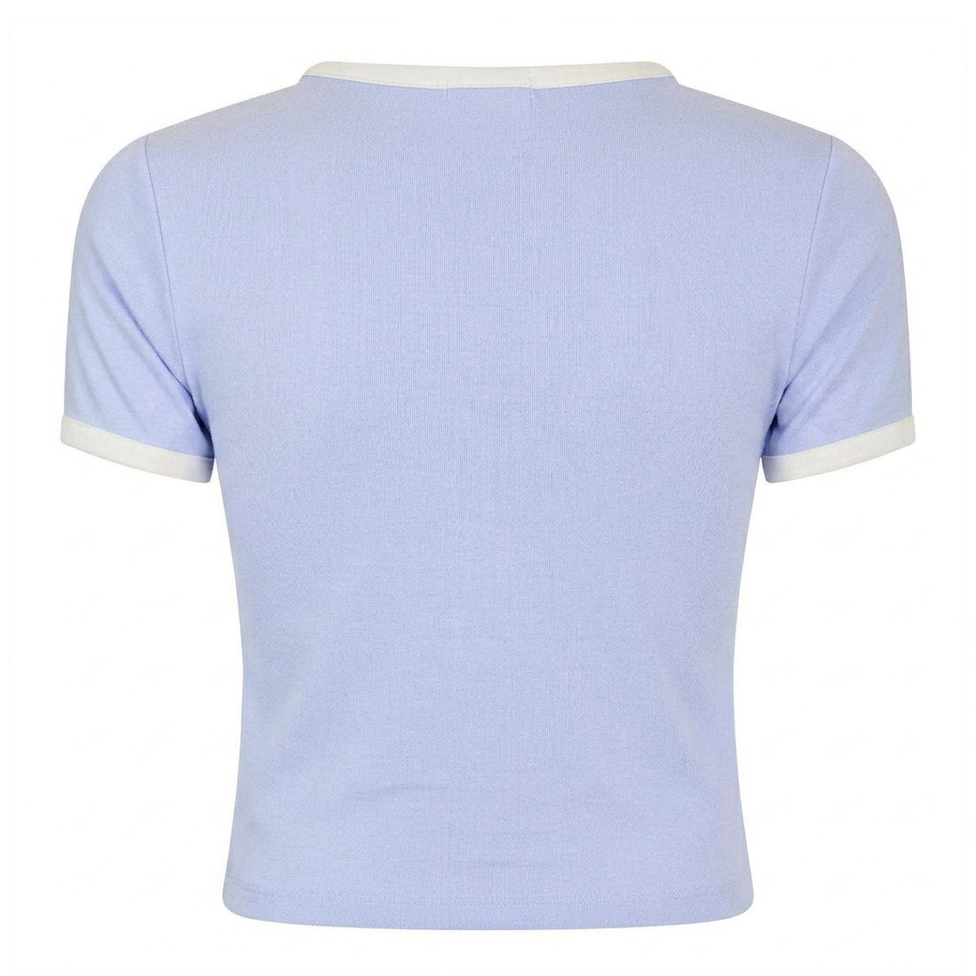 Lilac - Back - New Balance Womens-Ladies Heritage Ringer Crop Top