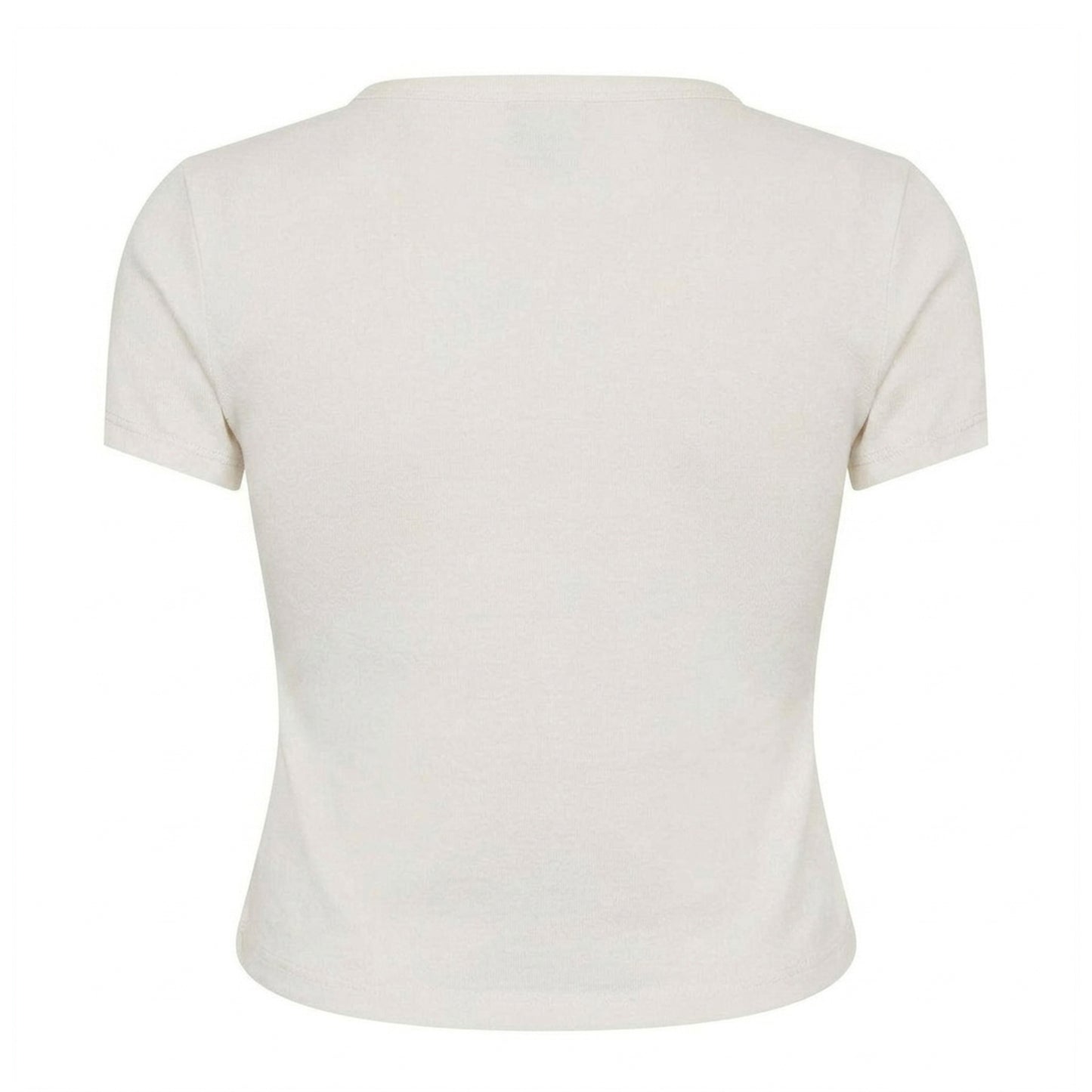 White - Back - New Balance Womens-Ladies Heritage Ringer Crop Top