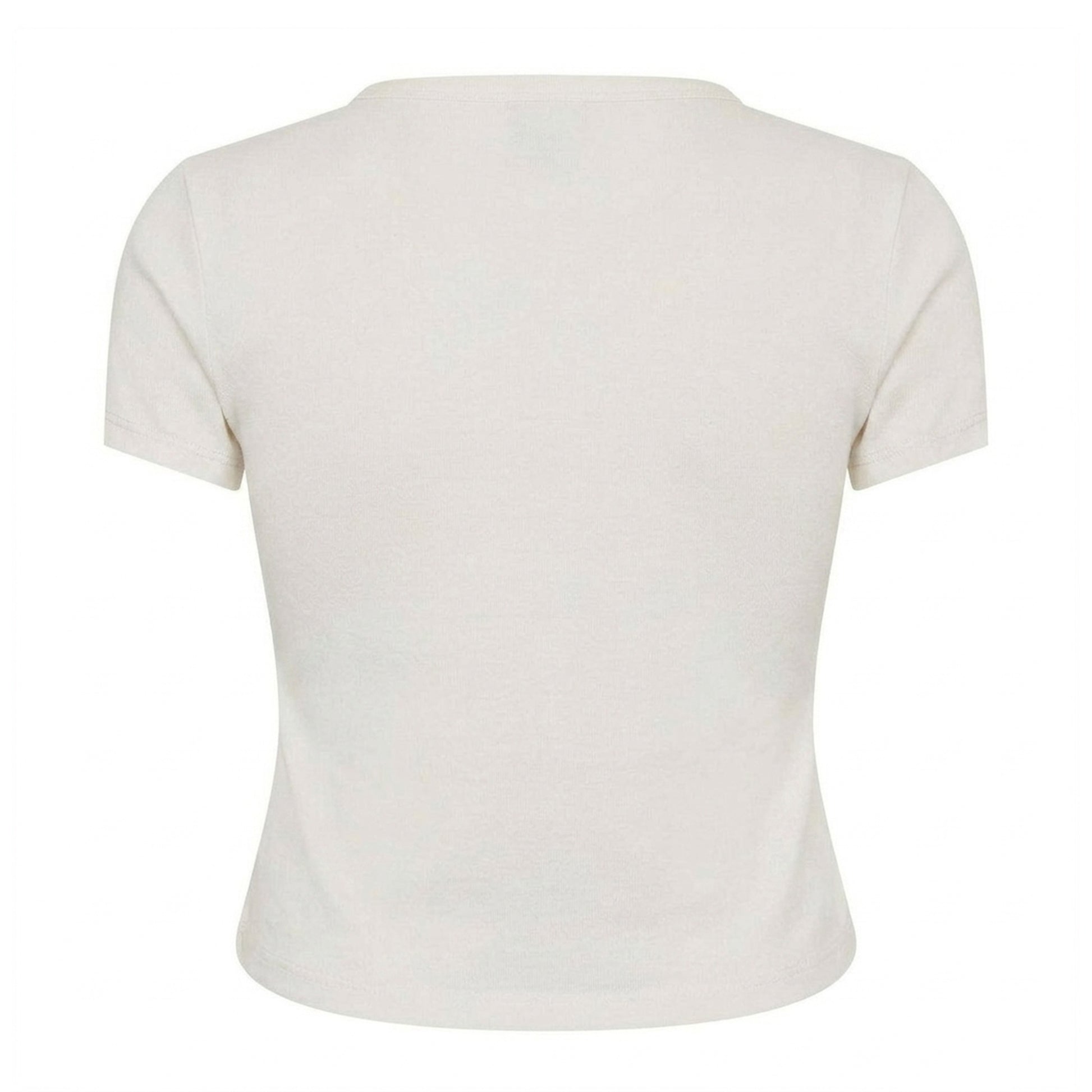 White - Back - New Balance Womens-Ladies Heritage Ringer Crop Top