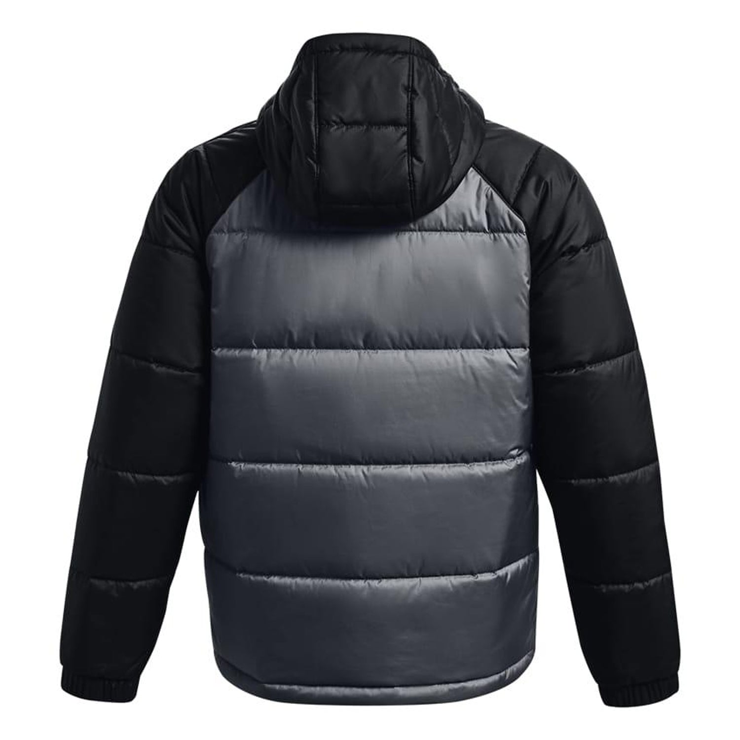 Black-Grey - Back - Under Armour Mens Insulated Hooded Jacket