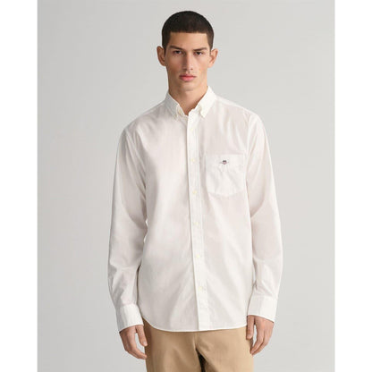 White - Front - Gant Mens Poplin Shirt