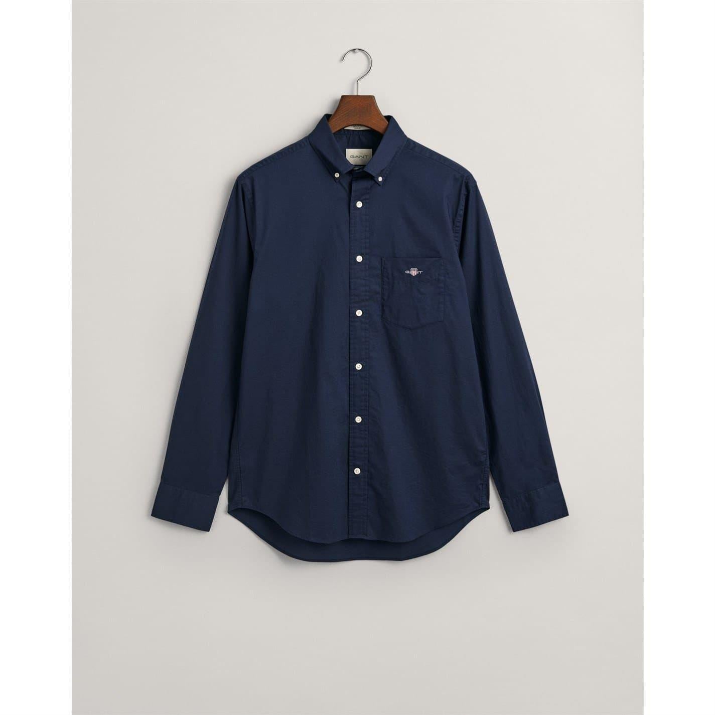 Navy - Lifestyle - Gant Mens Poplin Shirt