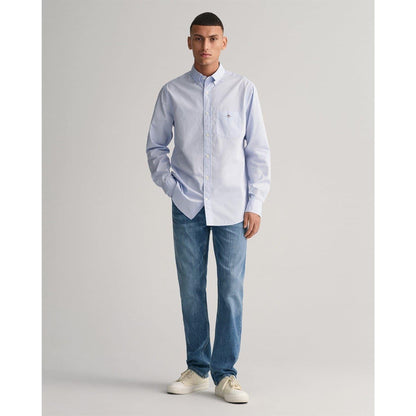 Pale Blue - Back - Gant Mens Poplin Shirt