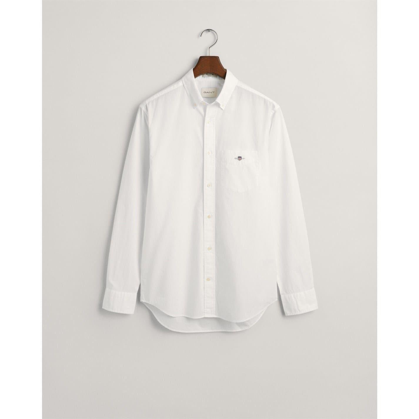 White - Back - Gant Mens Poplin Shirt