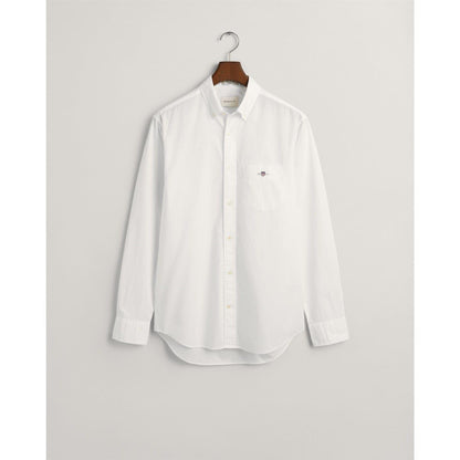 White - Back - Gant Mens Poplin Shirt