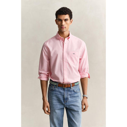 Pink - Front - Gant Mens Poplin Shirt