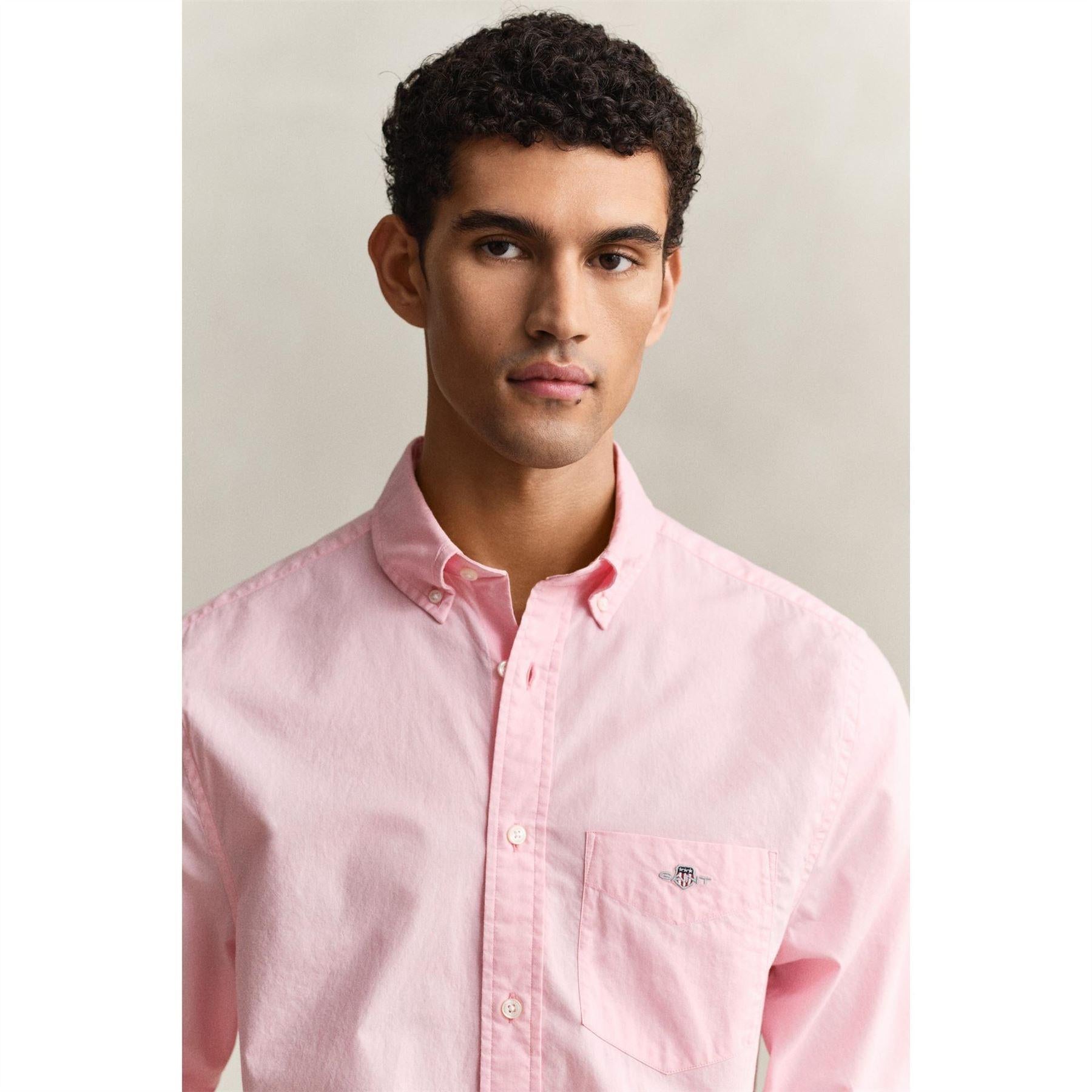 Pink - Lifestyle - Gant Mens Poplin Shirt