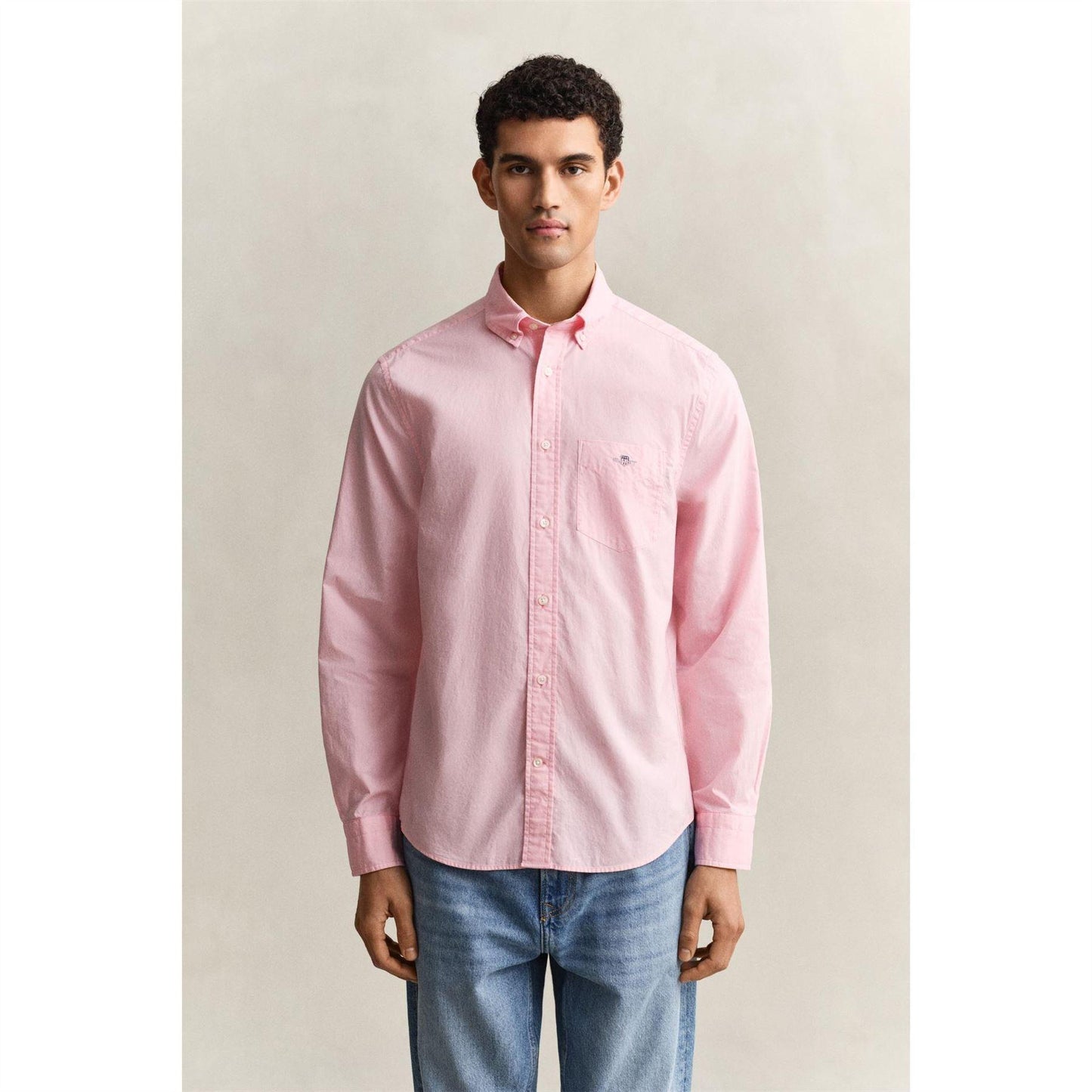 Pink - Pack Shot - Gant Mens Poplin Shirt