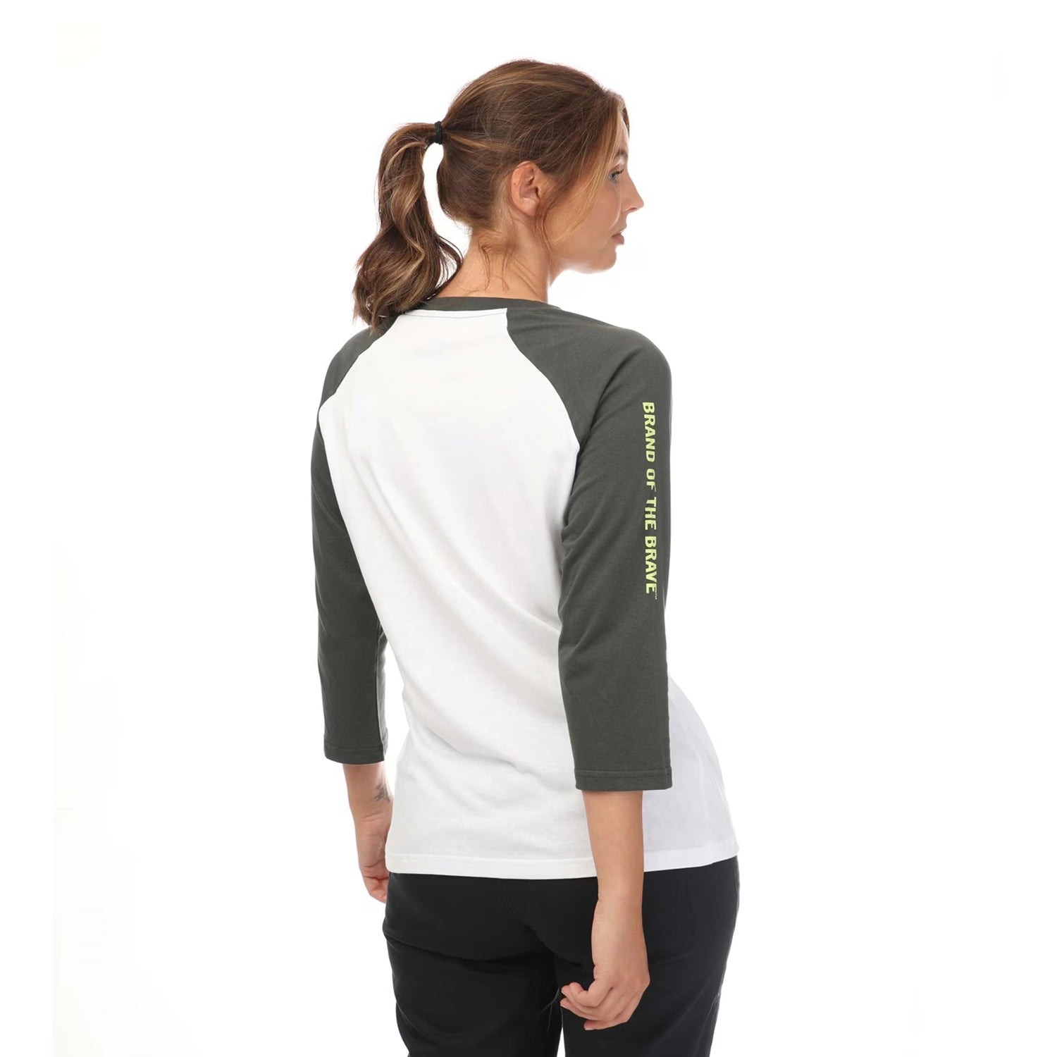 White-Green - Back - Five Ten Womens-Ladies The Branded T-Shirt