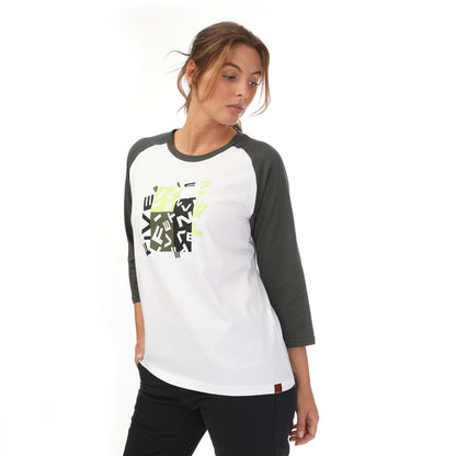 White-Green - Side - Five Ten Womens-Ladies The Branded T-Shirt