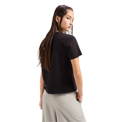 Black - Back - Armani Exchange Womens-Ladies Crew Neck Regular T-Shirt