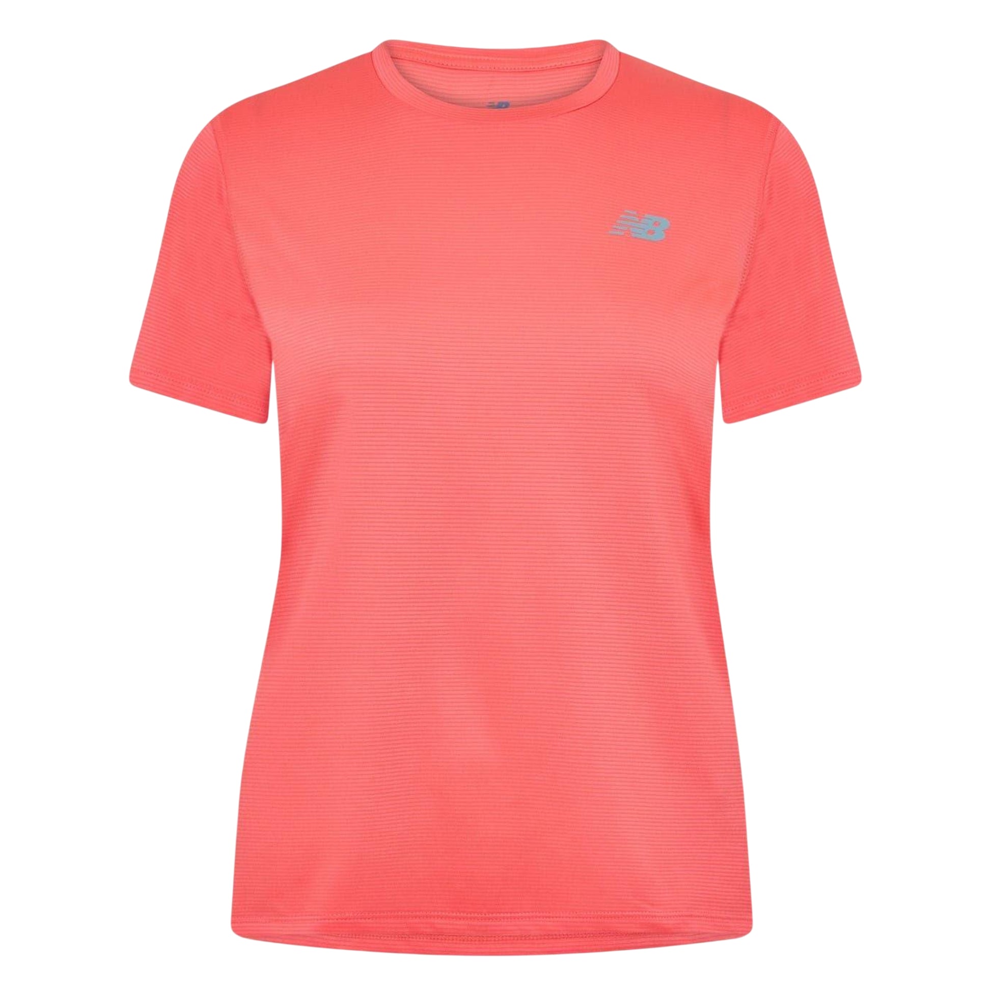 Coral - Front - New Balance Womens-Ladies Crew Neck Regular Athletic Top
