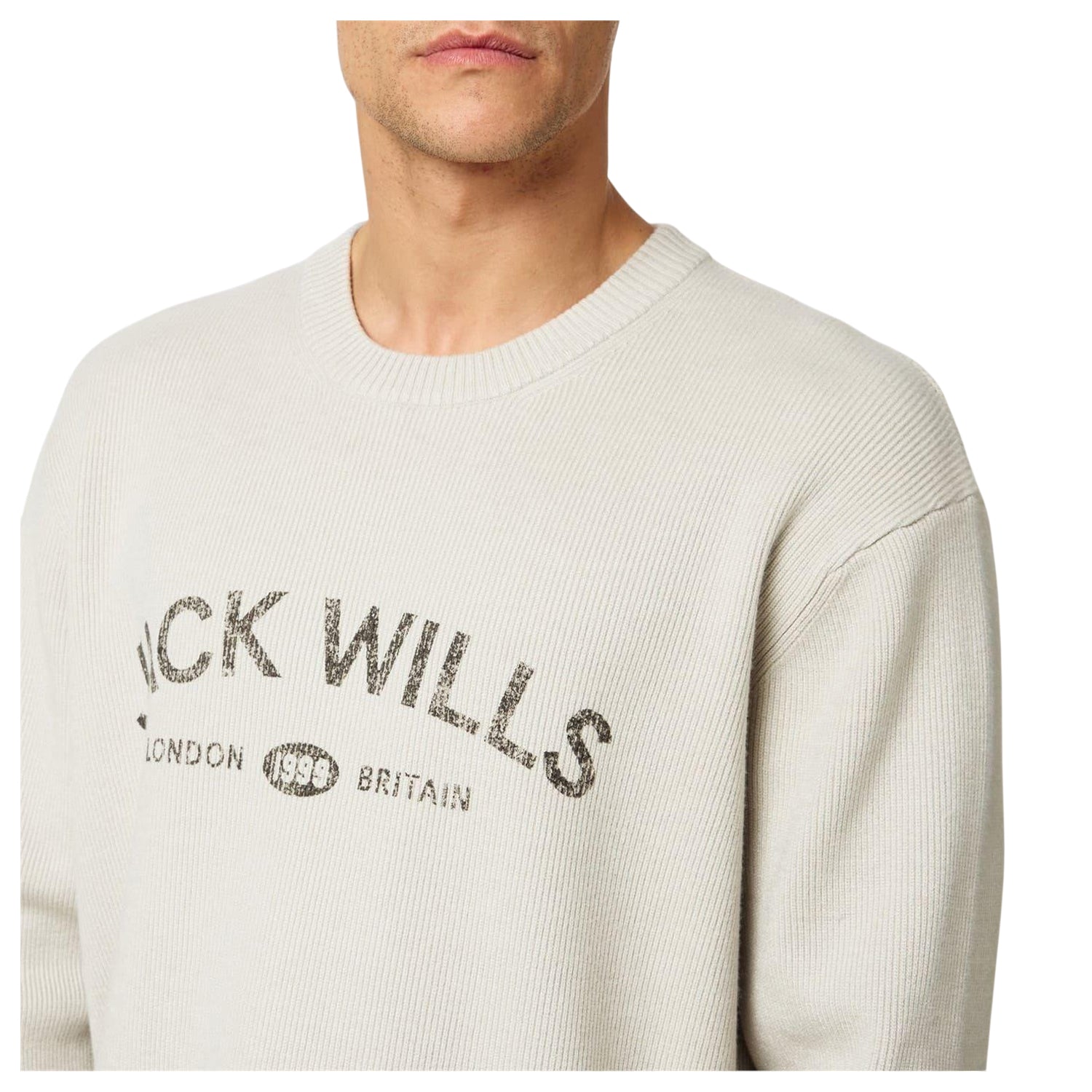 Willow - Side - Jack Wills Mens Logo Crew Neck Regular Jumper