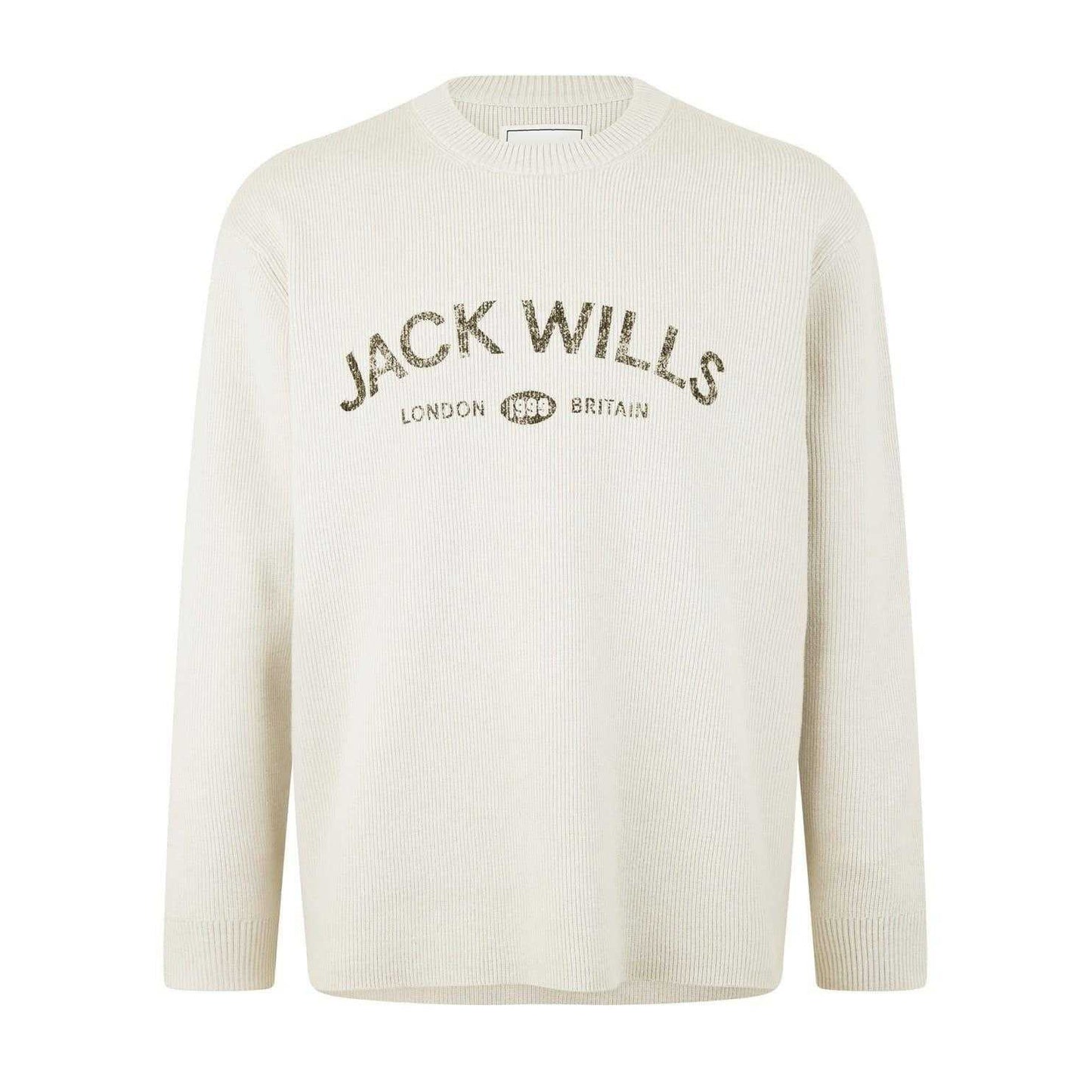 Willow - Front - Jack Wills Mens Logo Crew Neck Regular Jumper