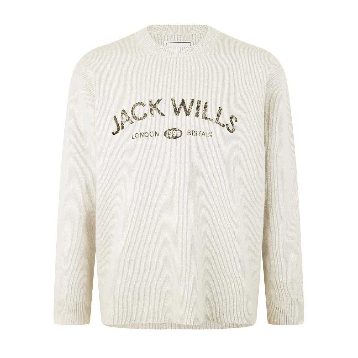 Willow - Front - Jack Wills Mens Logo Crew Neck Regular Jumper