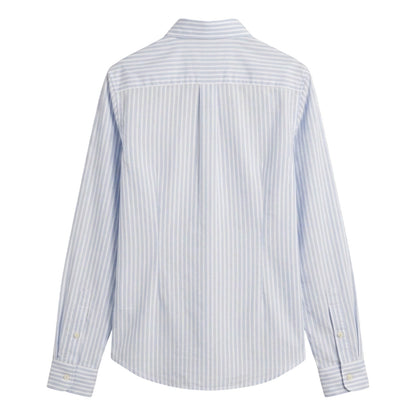 Light Blue - Back - Gant Womens-Ladies Summer Button-Down Shirt
