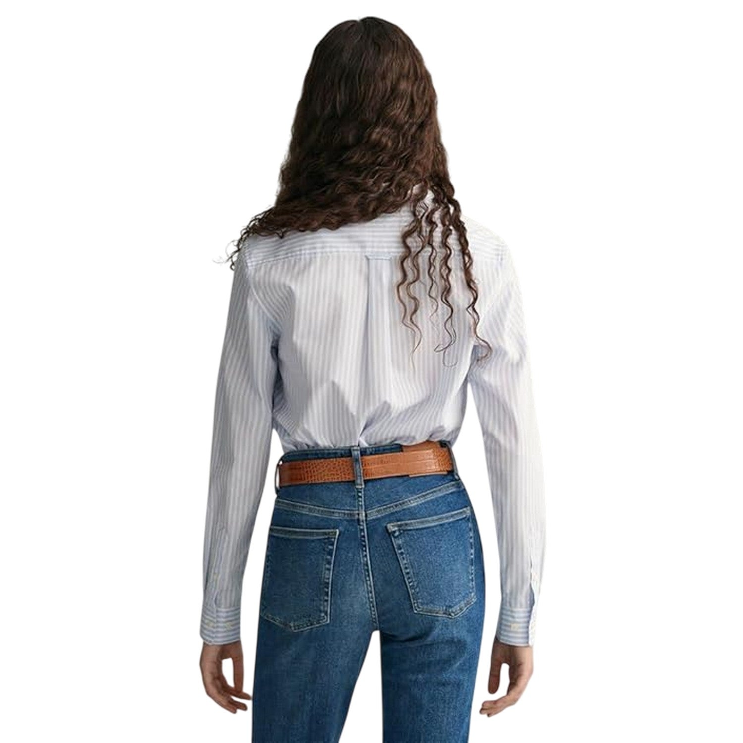 Light Blue - Lifestyle - Gant Womens-Ladies Summer Button-Down Shirt
