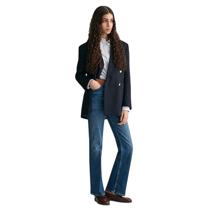 Light Blue - Pack Shot - Gant Womens-Ladies Summer Button-Down Shirt