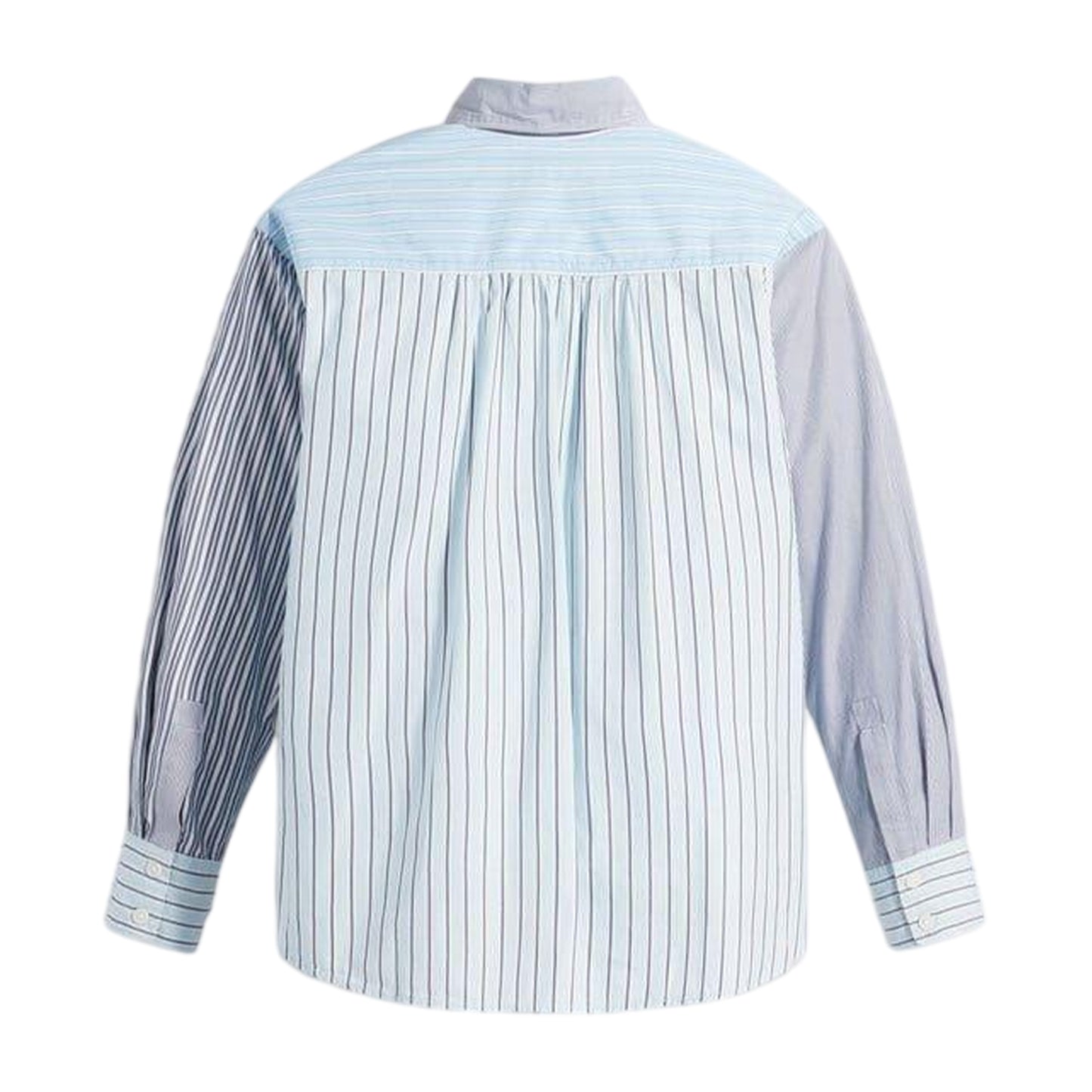 Blue Stripe - Back - Levis Womens-Ladies Nola Premium Cotton Oversized Shirt