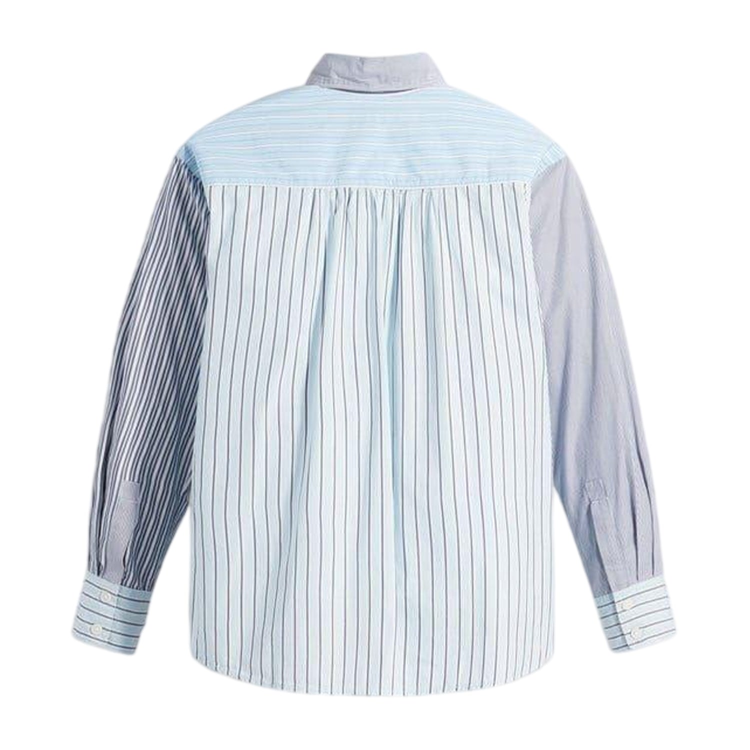 Blue Stripe - Back - Levis Womens-Ladies Nola Premium Cotton Oversized Shirt