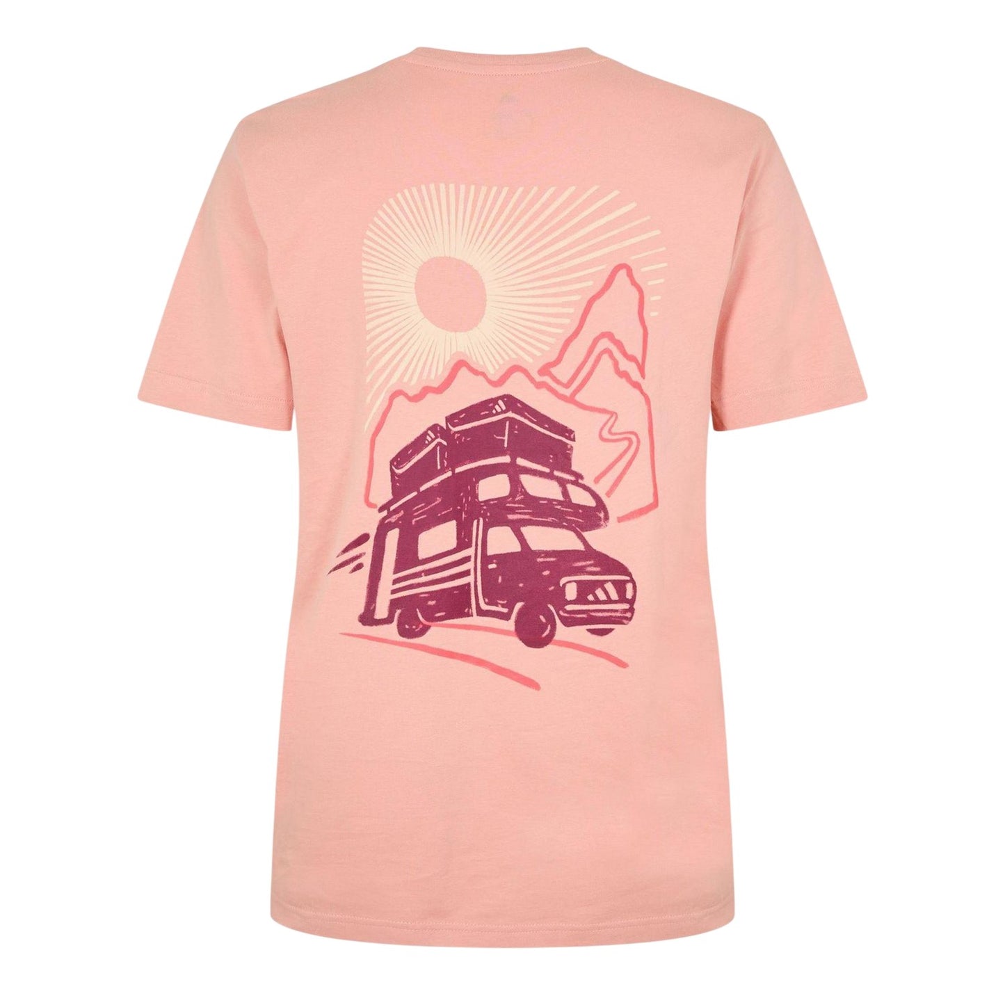 Pink - Back - Adidas Mens Logo Cotton T-Shirt