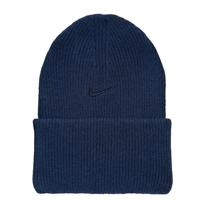 Midnight Navy - Front - Nike Plain Turned Up Cuff Beanie