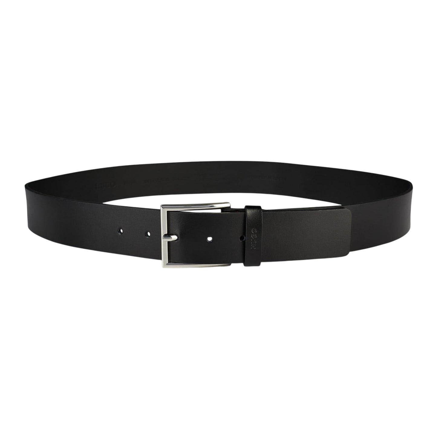 Black - Back - Hugo Boss Mens Giaspo Leather Belt