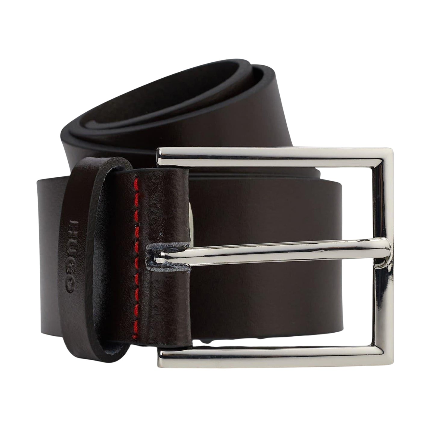 Brown - Front - Hugo Boss Mens Giaspo Leather Belt